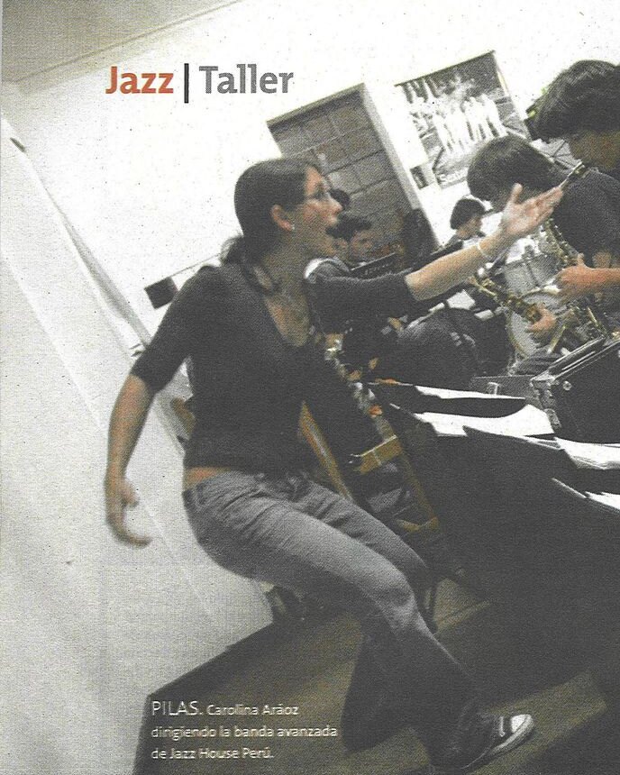 Carolina Araoz dirigiendo en Jazz Jaus, Lima 2008