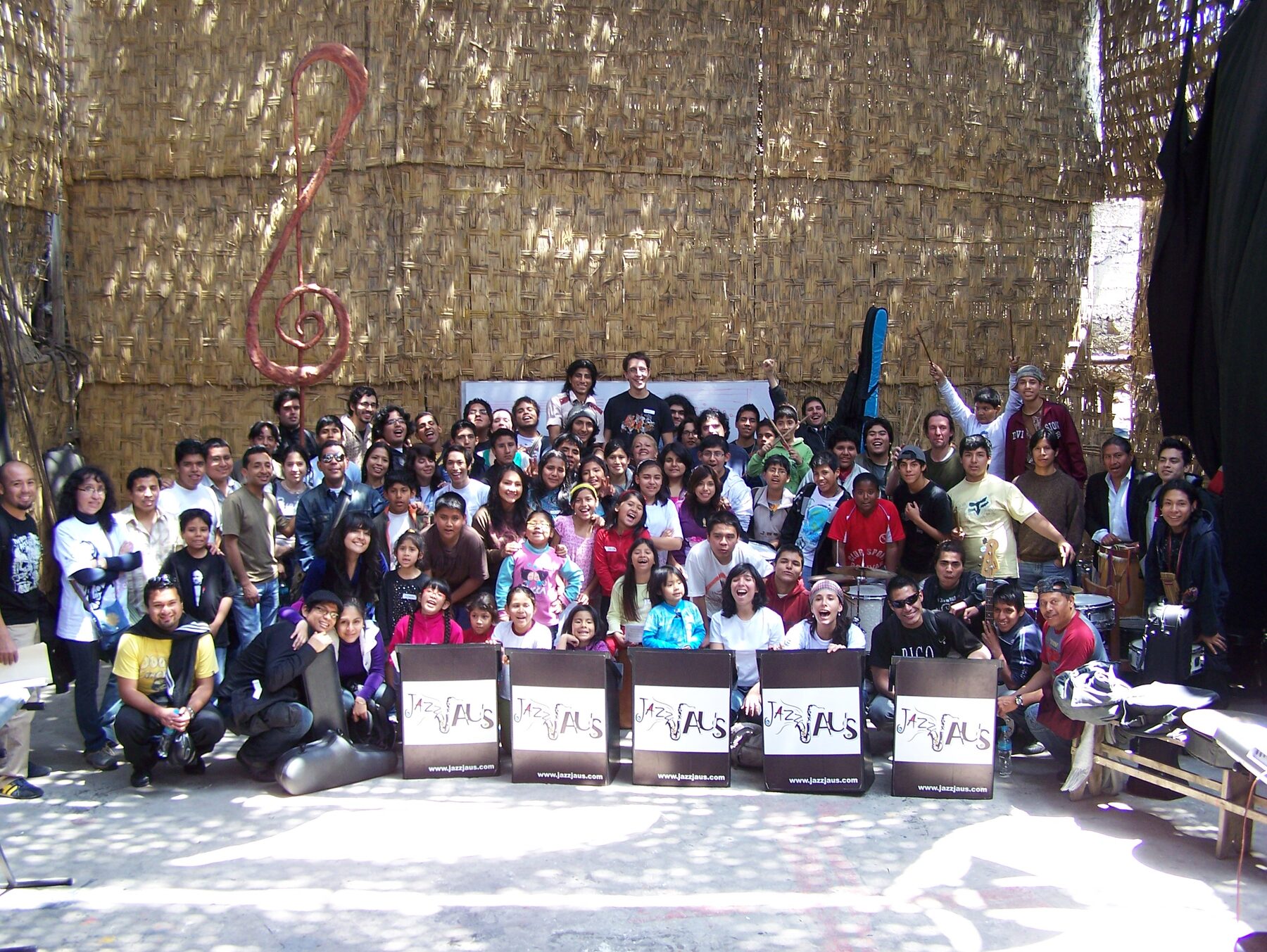 A Jazz Jaus gathering with young people and families