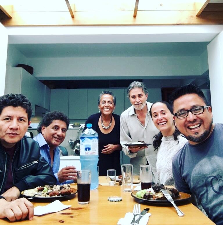 Después de un ensayo con la banda de Susana Baca